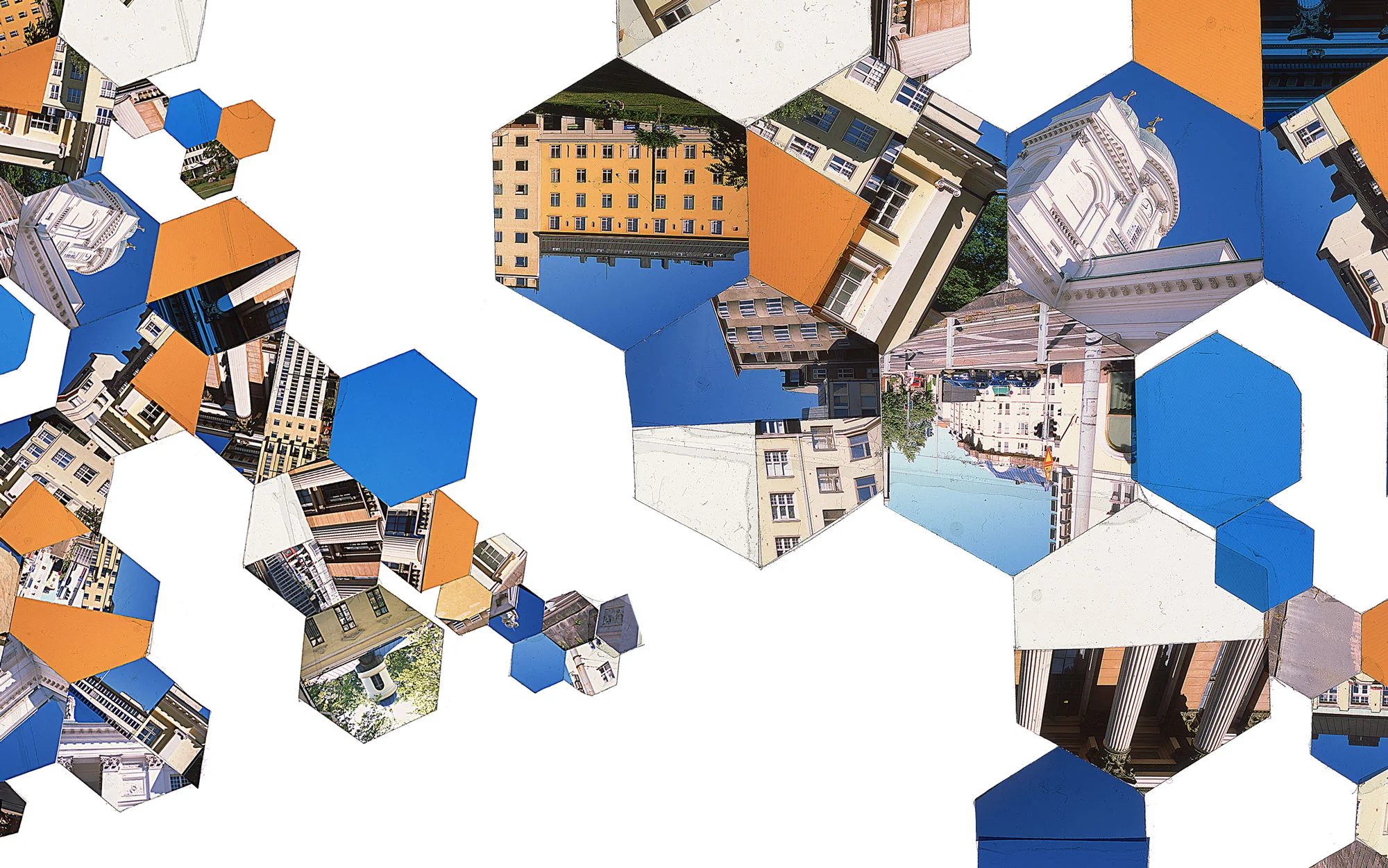 Hexagon Derivative 4 • 30"x51" [76cm x 130cm] • C-print from color transparency composition 
