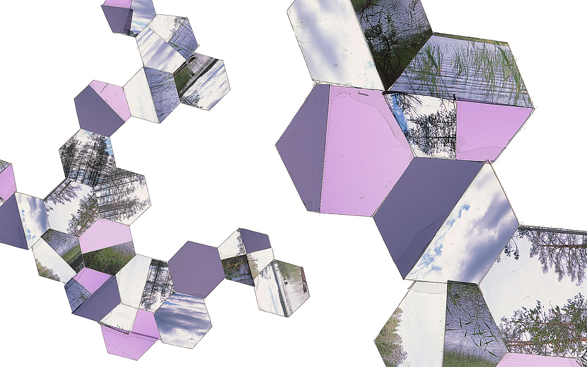 Hexagon Derivative 7 • 30"x51" [76cm x 130cm] • C-print from color transparency composition 