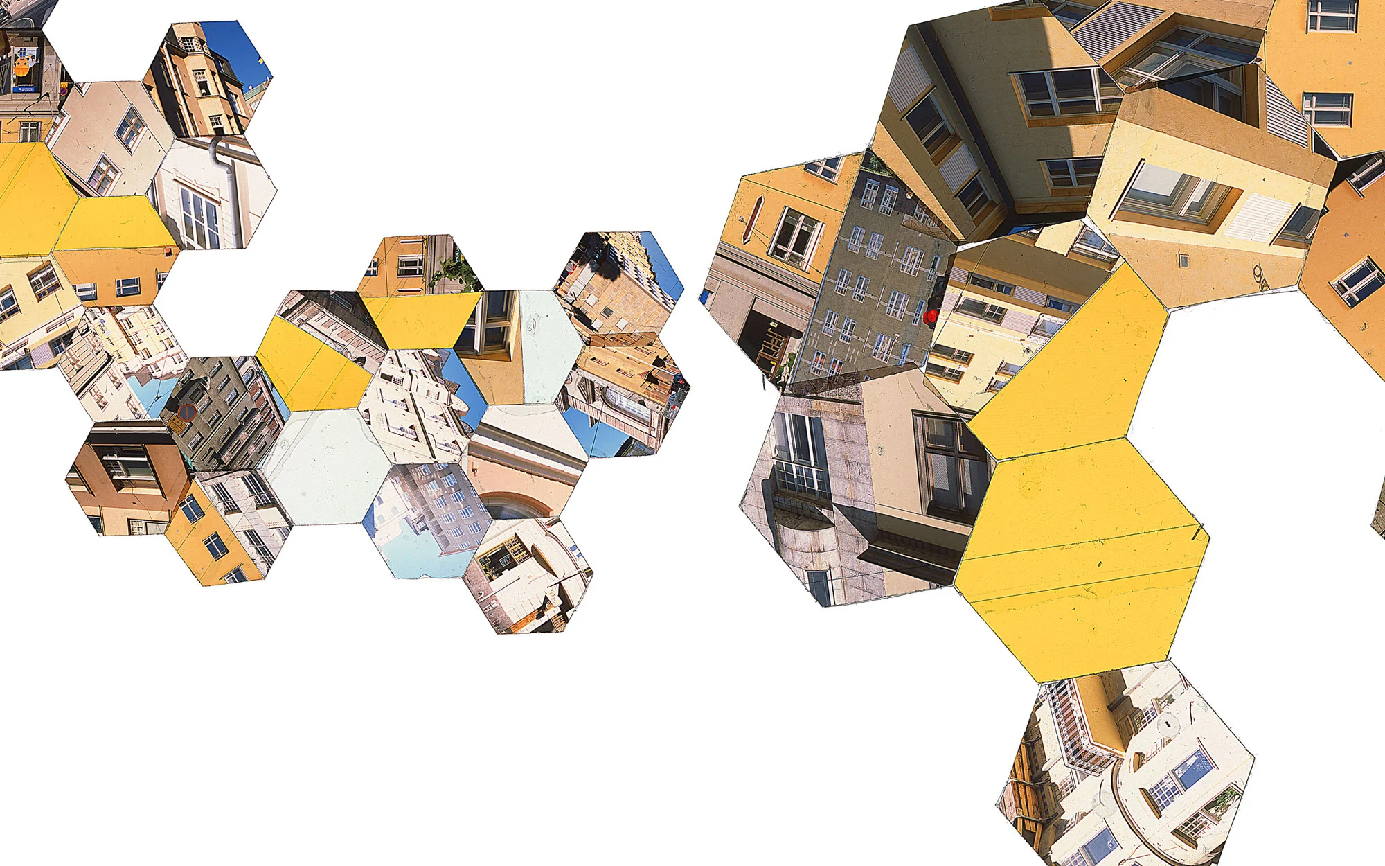 Hexagon Derivative 9 • 30"x51" [76cm x 130cm] • C-print from color transparency composition 
