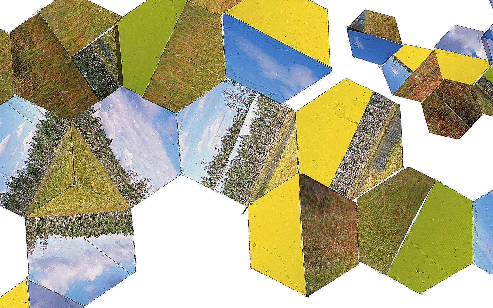 Hexagon Derivative 8 • 30"x51" [76cm x 130cm] • C-print from color transparency composition 