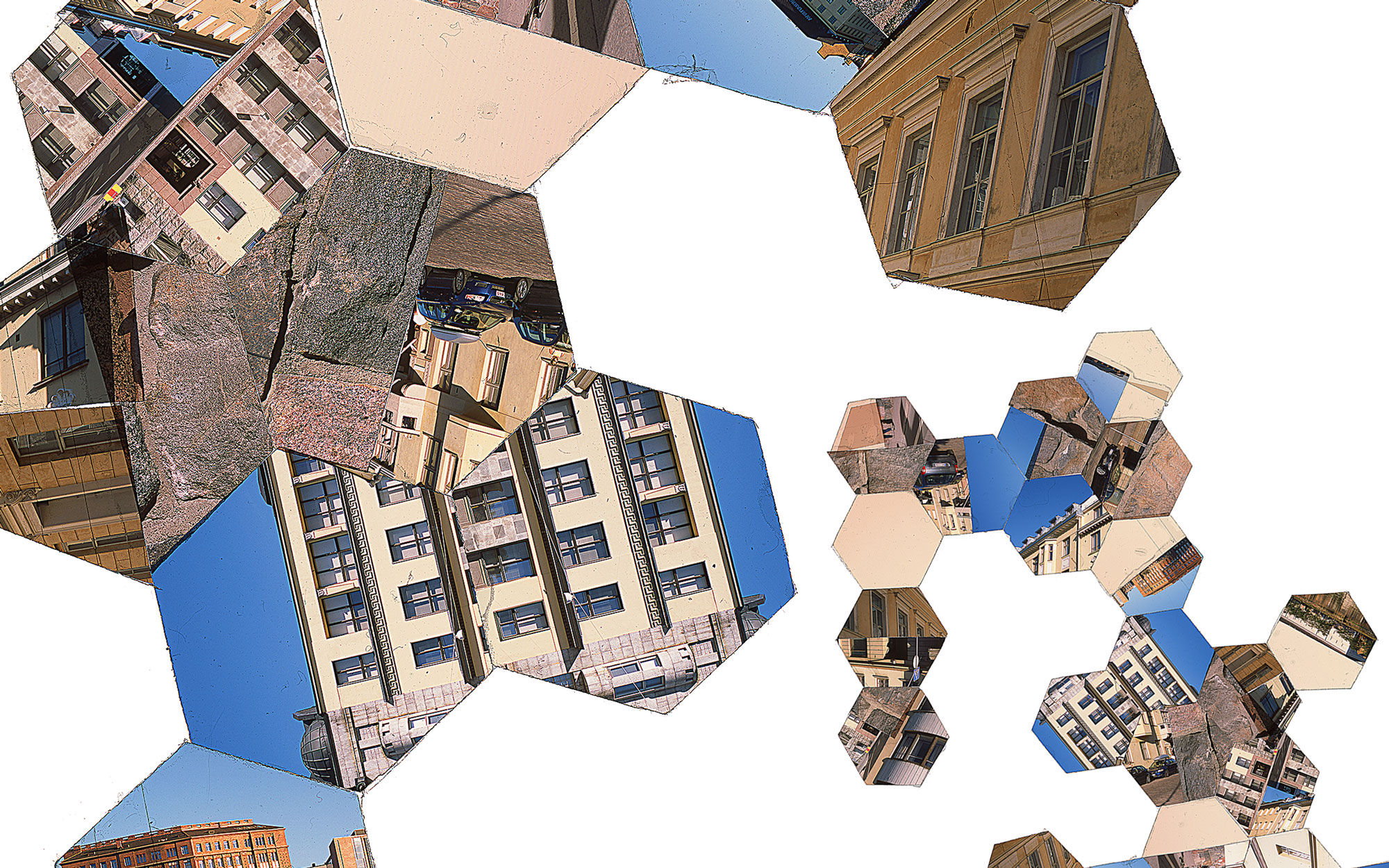 Hexagon Derivative 10 • 30"x51" [76cm x 130cm] • C-print from color transparency composition 