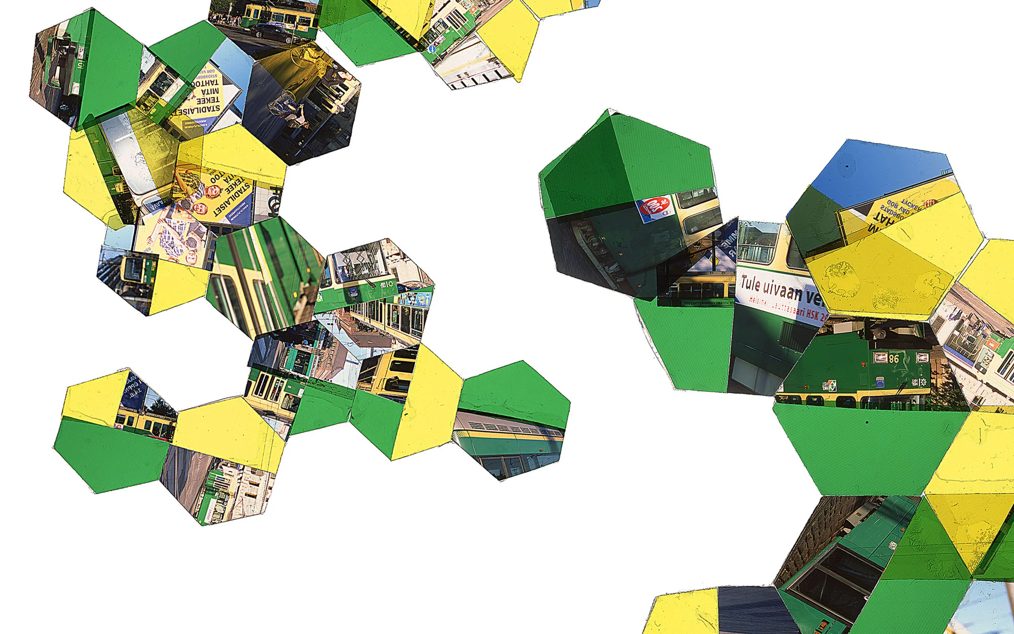 Hexagon Derivative 11 • 30"x51" [76cm x 130cm] • C-print from color transparency composition 