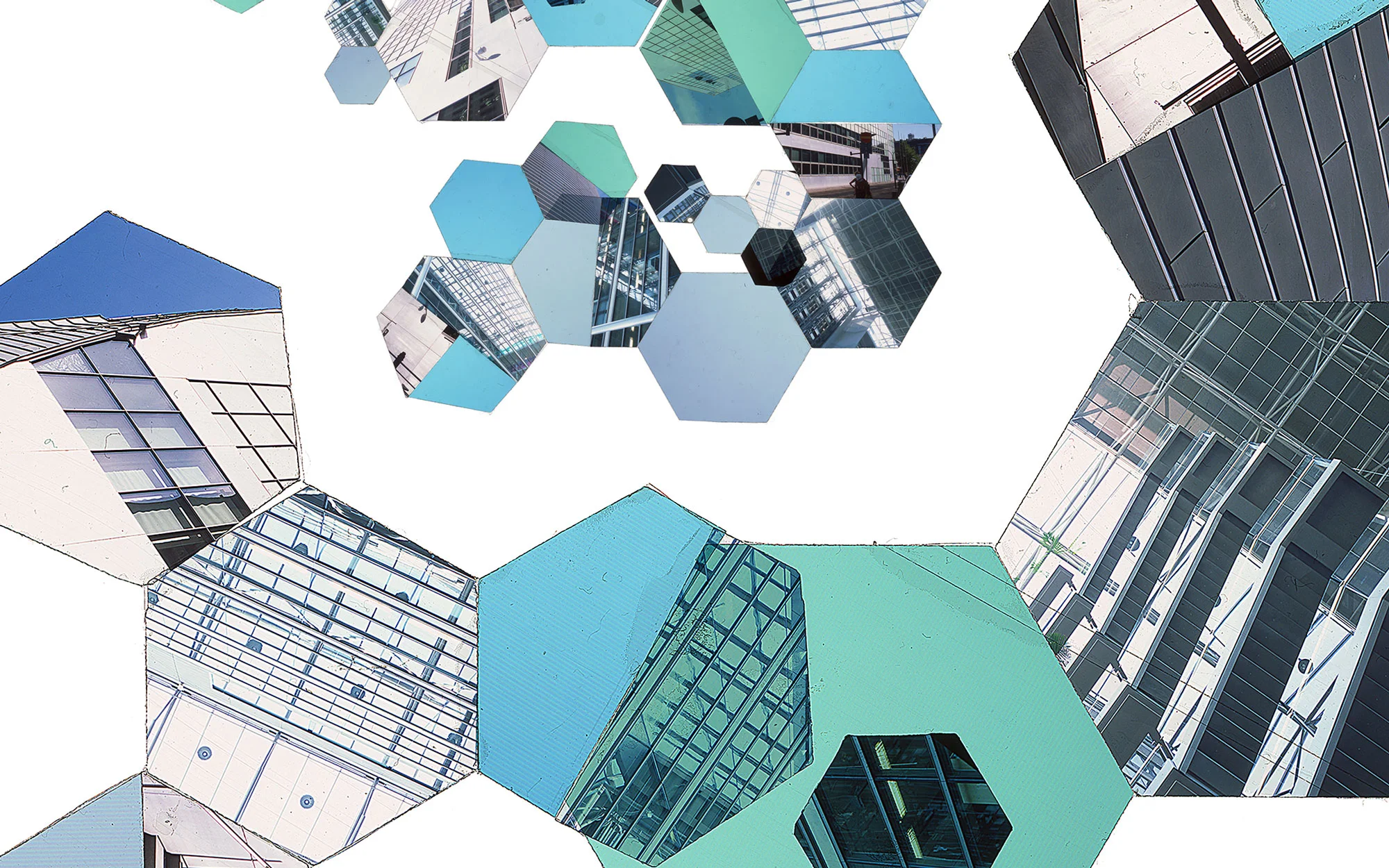 Hexagon Derivative 2 • 30"x51" [76cm x 130cm] • C-print from color transparency composition 