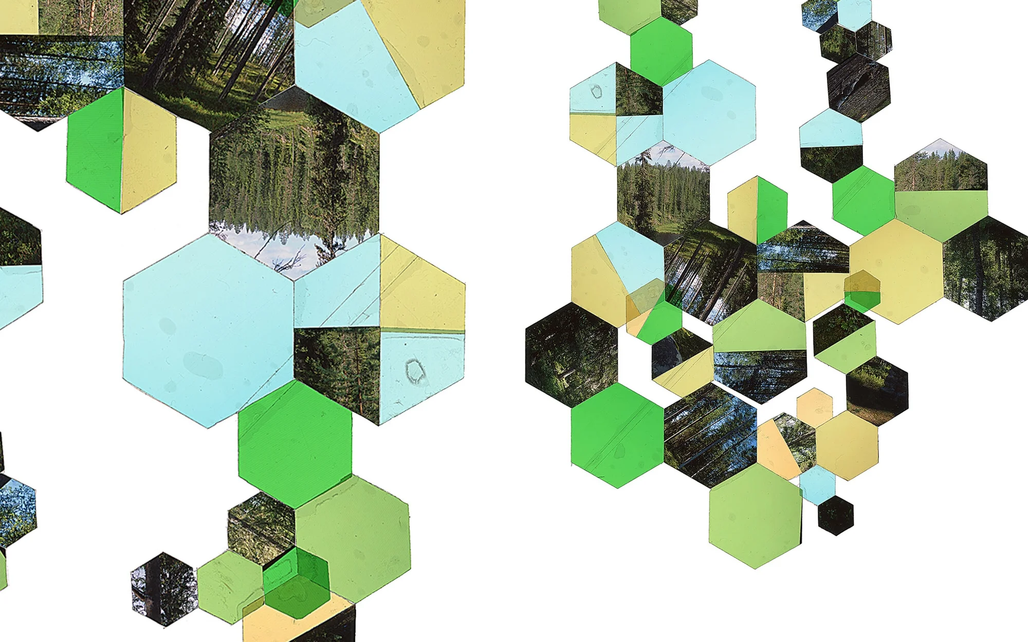 Hexagon Derivative 5 • 30"x51" [76cm x 130cm] • C-print from color transparency composition 