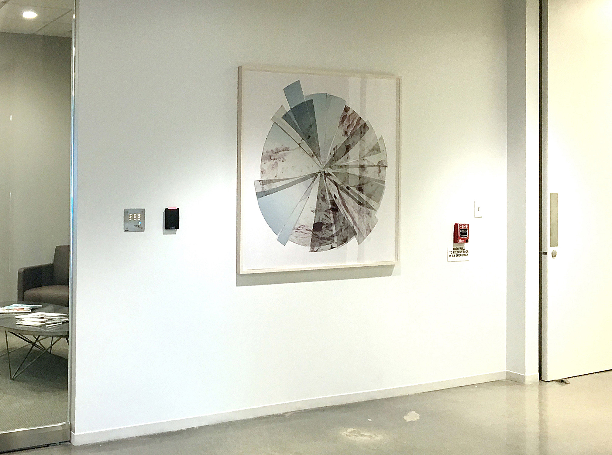 Radiance 1-4 , installation shot from corporate client in Houston, TX. Client purchased a set of the 48"x48" edition.