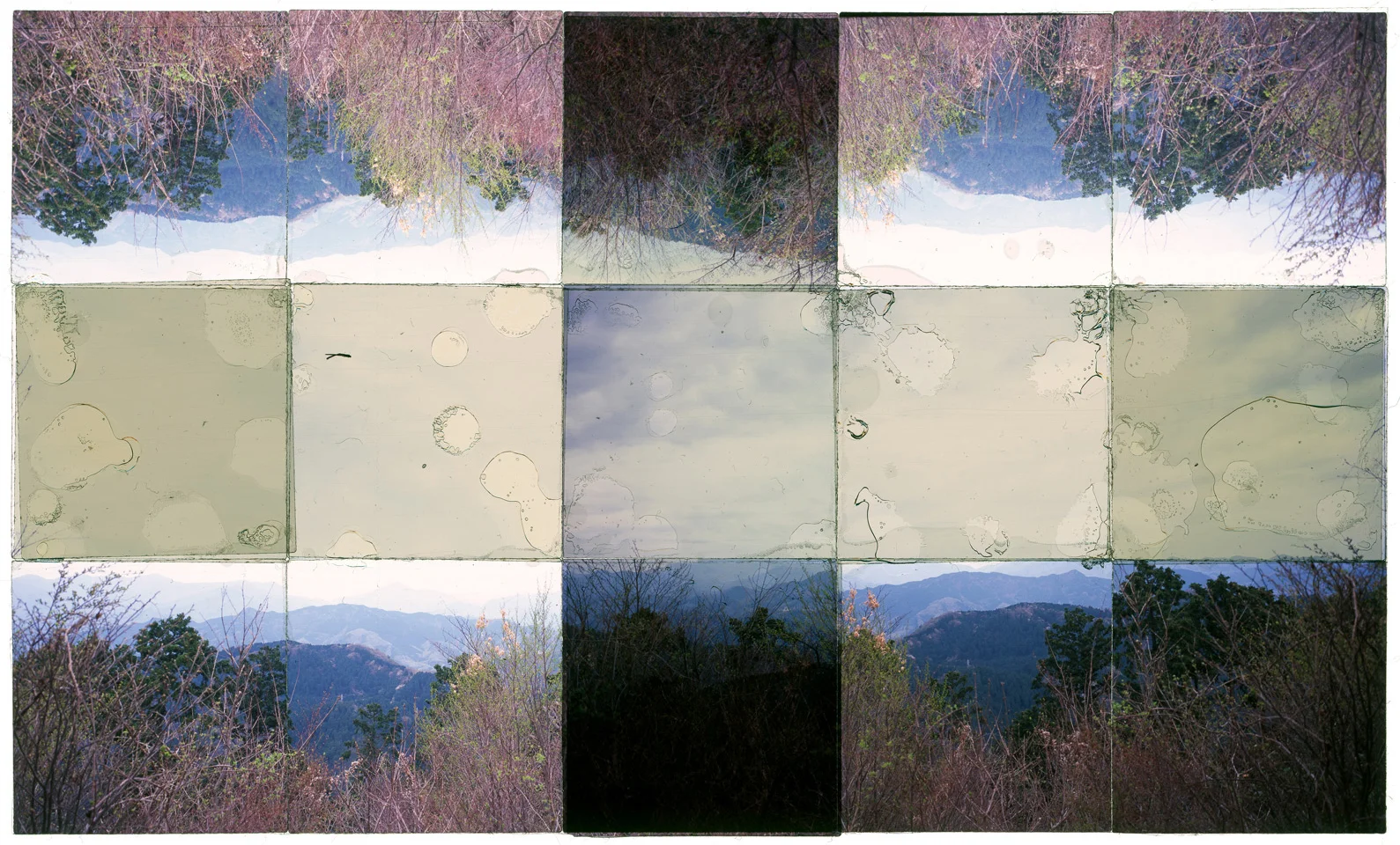 MT. TAKAO, JAPAN, 1 • 40”x24” • TRANSPARENCY FILM COMPOSITION