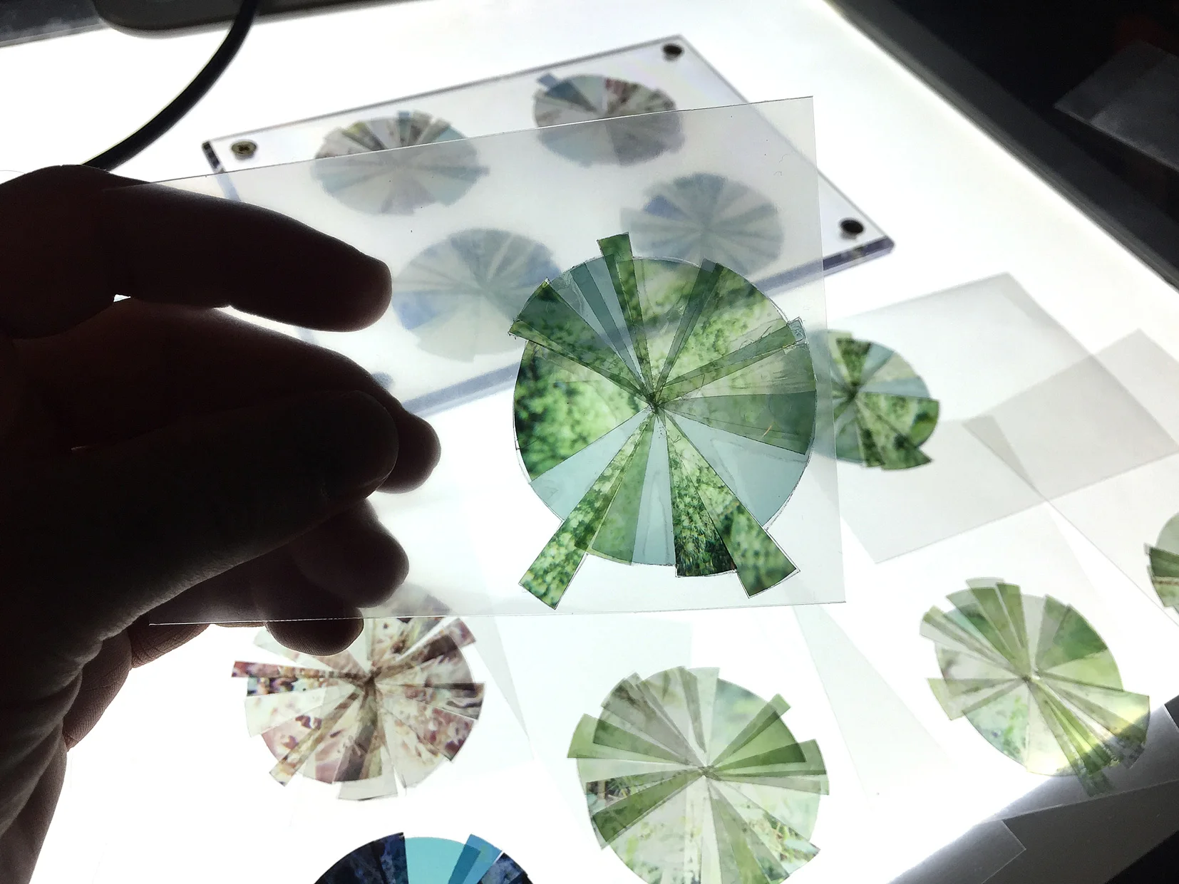 Another light table photo shoot, this time for new pieces in the “Radiance” series. Check out the Radiance page to see this piece and the rest of the series.