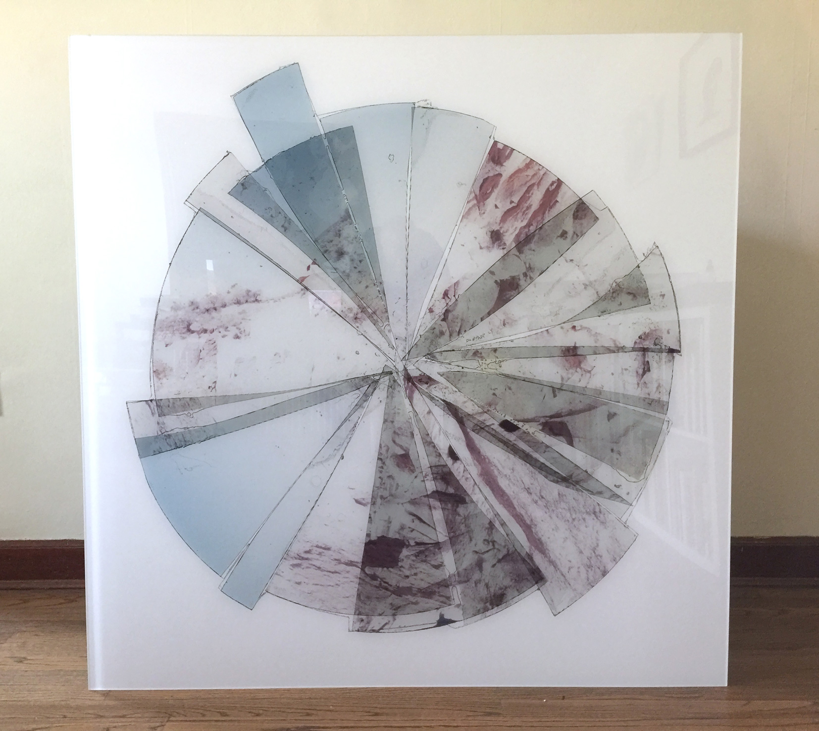 An edition of “Radiance 1” and “Radiance 2” 45-inch square acrylic-mounted pieces is ready for a private or corporate collector. These were on loan to a consultant in Virginia, but now back in Seattle. Contact me for details or to stop by the studio to see them.