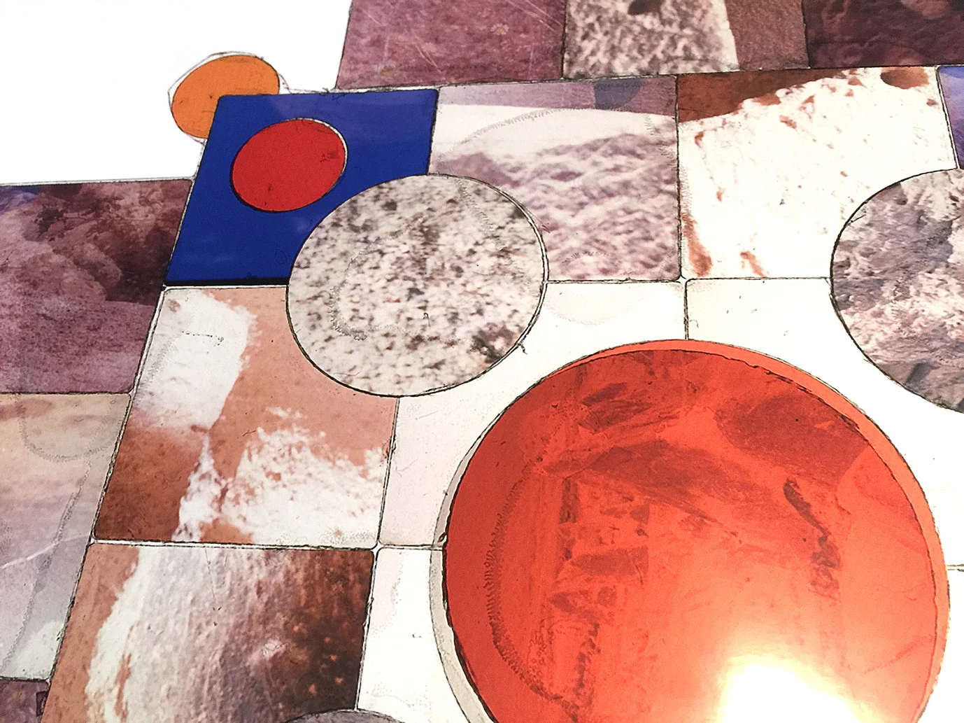 Detail, Joya de la Tierra , Transparency film printed at 30”x30”, archival pigment on fuji metallic