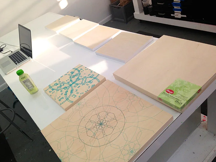 Printing on wood panels