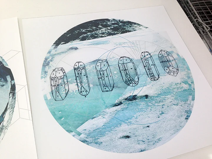 Geometric designs to be printed on photo prints.