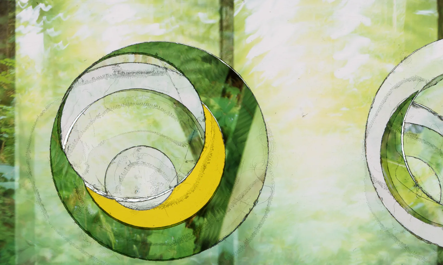 “VERDANT PHASES” (DETAIL), TRANSPARENCY FILM PRINT