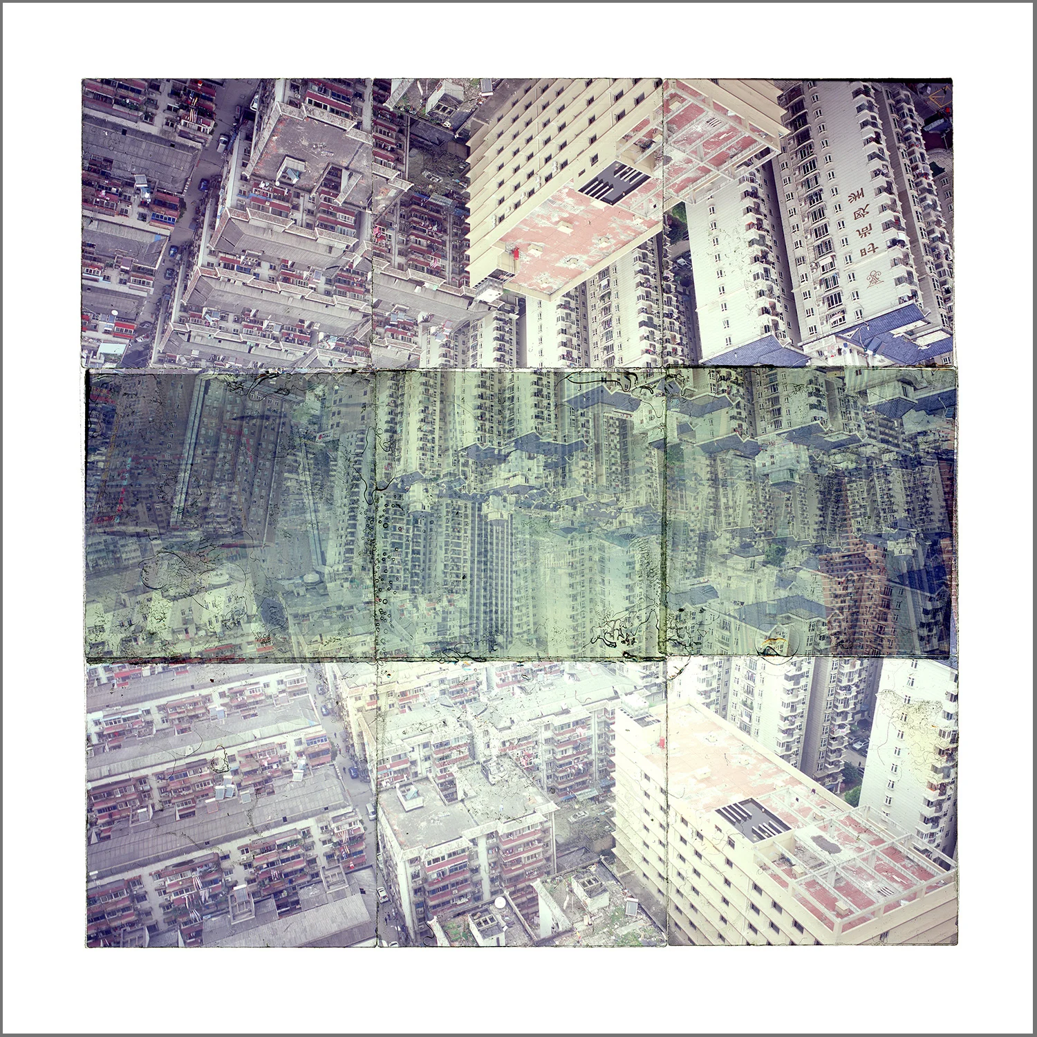 WUHAN, CHINA 1 , GICLEE PRINT FROM TRANSPARENCY FILM COMPOSITION - 24” x 24” - 2018