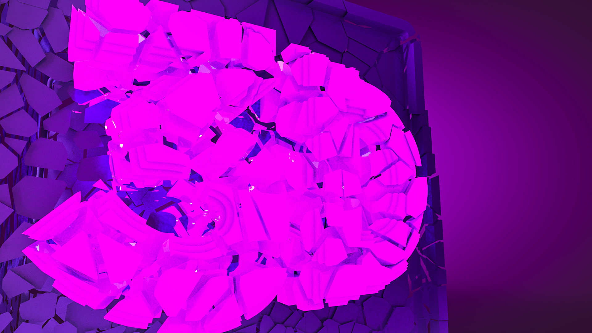 Pink inverse AO combined with the new MoGraph Voronoi Fracture