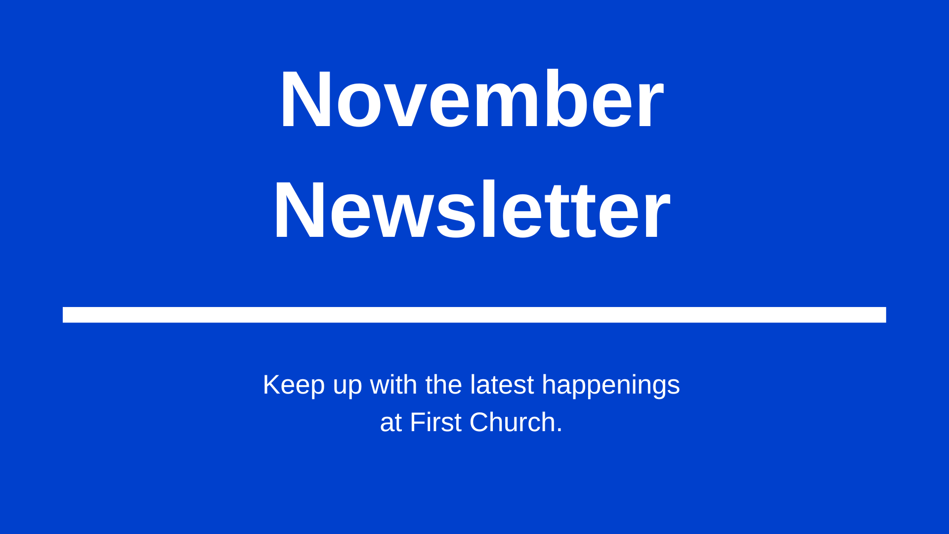November Newsletter