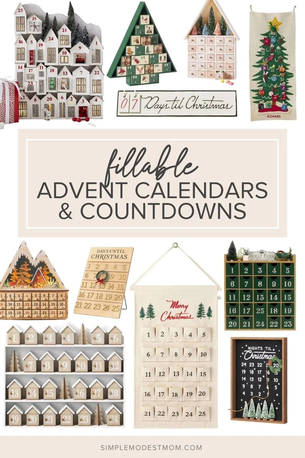 25 Super Cute Fillable Advent Calendars and Christmas Countdowns