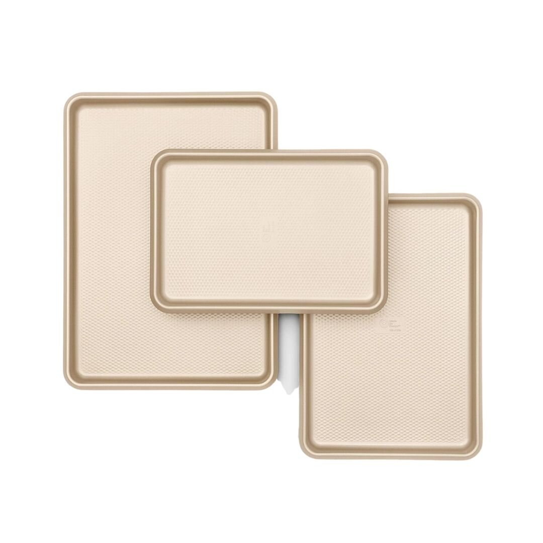 3pk Aluminized Steel Cookie Sheet Gold - Made By Design™