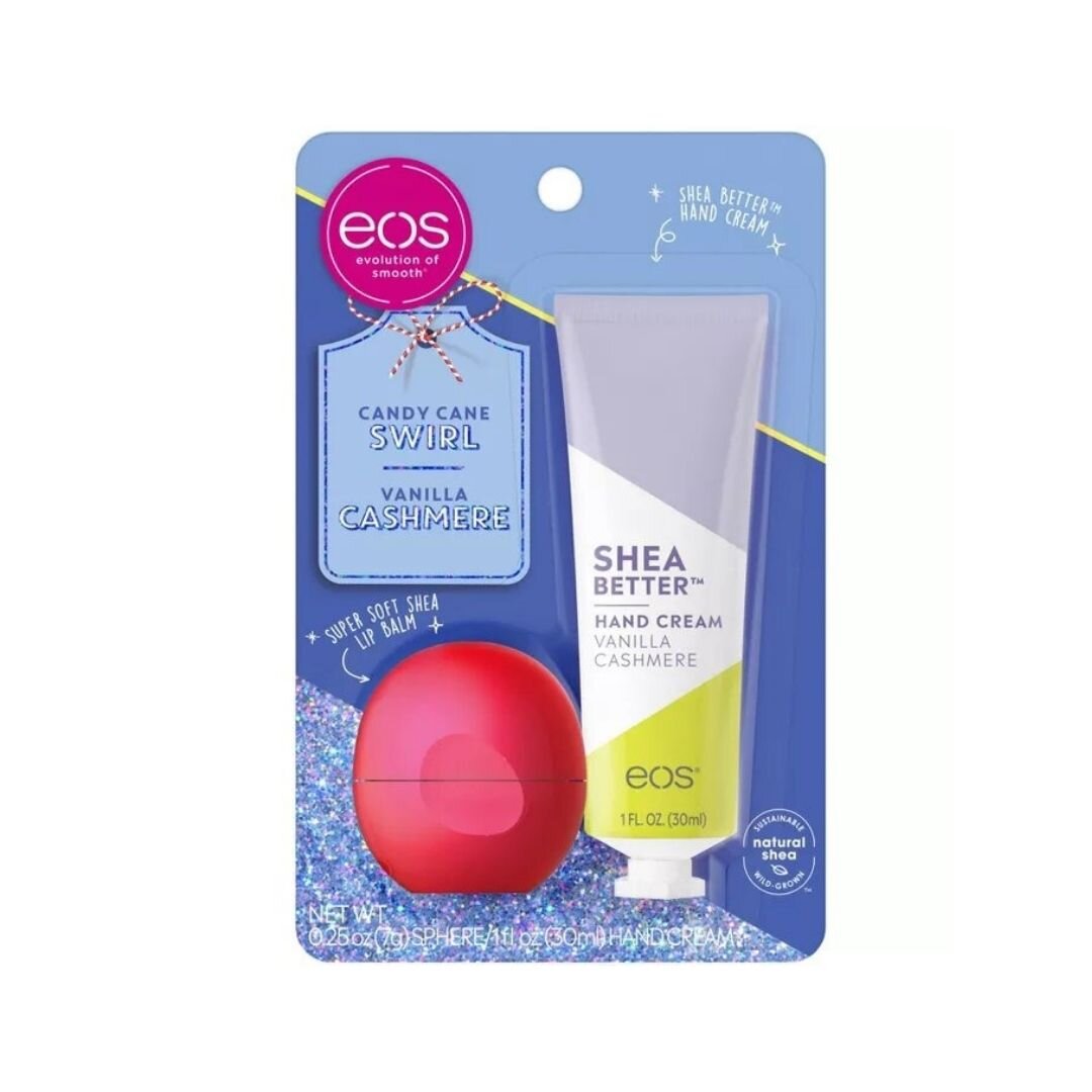 eos Holiday Lip Balm Sphere and Shea Better Hand Cream Gift Set