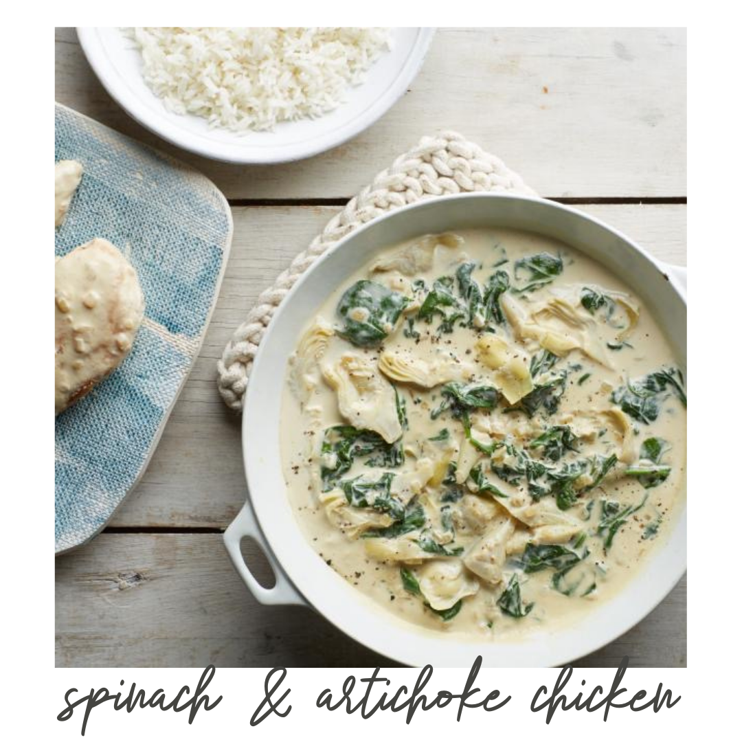 Creamy Spinach-Artichoke Chicken Skillet (Copy)