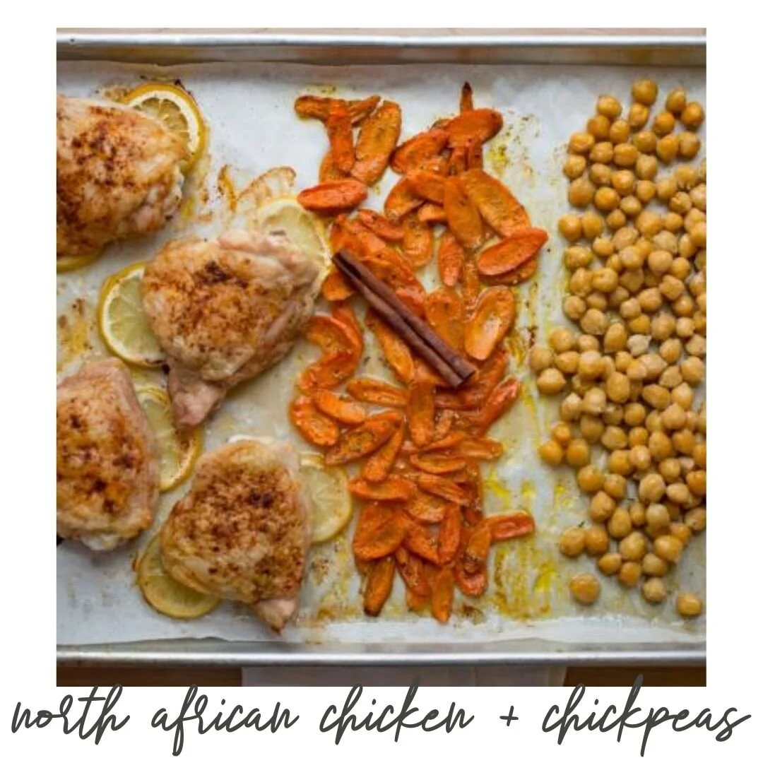 north african chicken and chickpeas sheet pan dinner (Copy)
