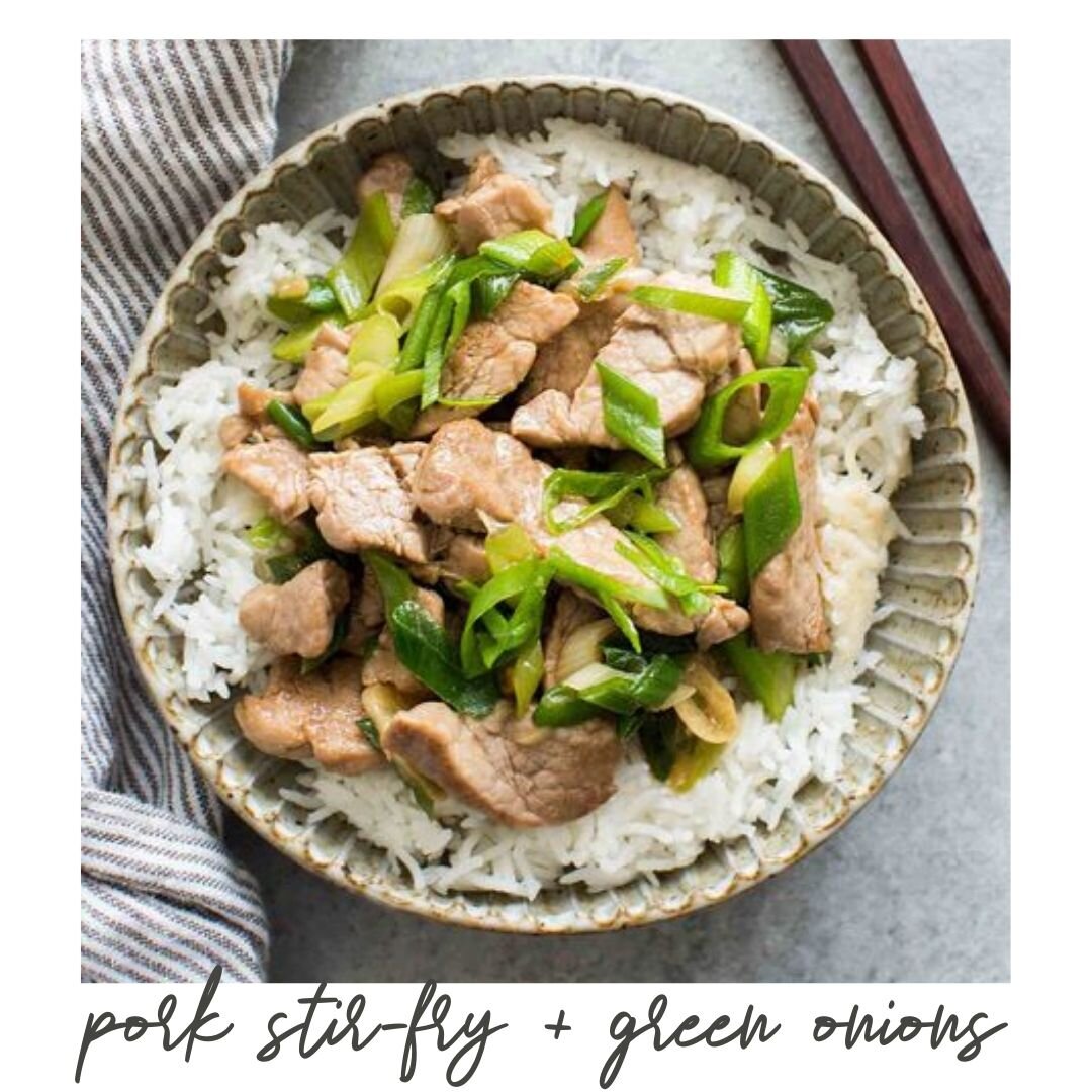 pork stir-fry and green onions (Copy)