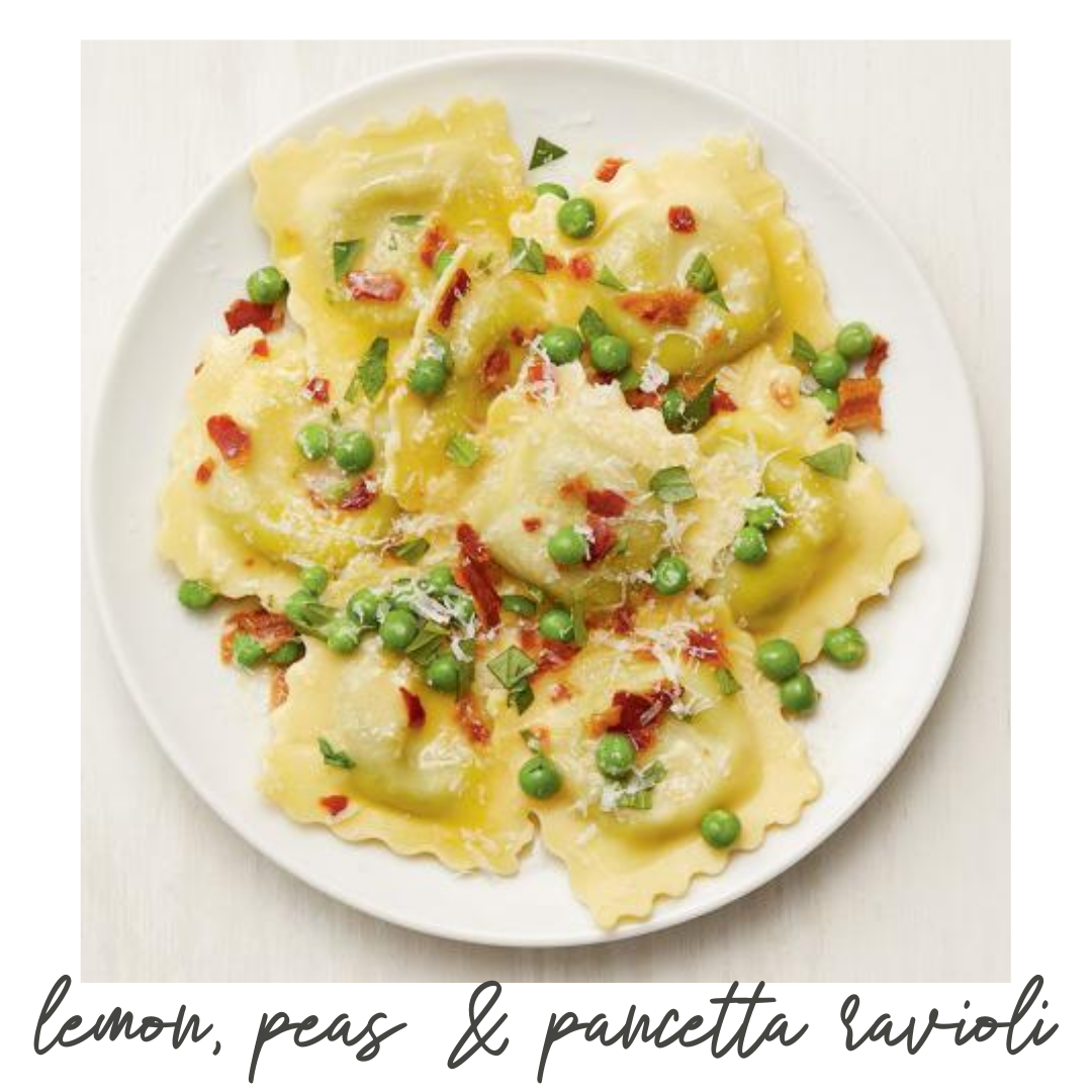 Ravioli with Lemon, Peas and Pancetta (Copy)