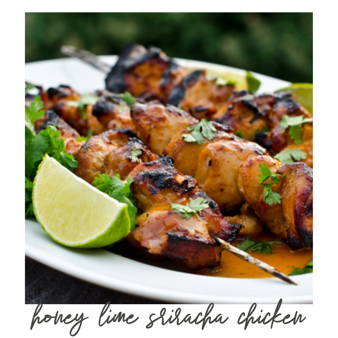 Honey, Lime &amp; Sriracha Chicken Skewers (Copy)