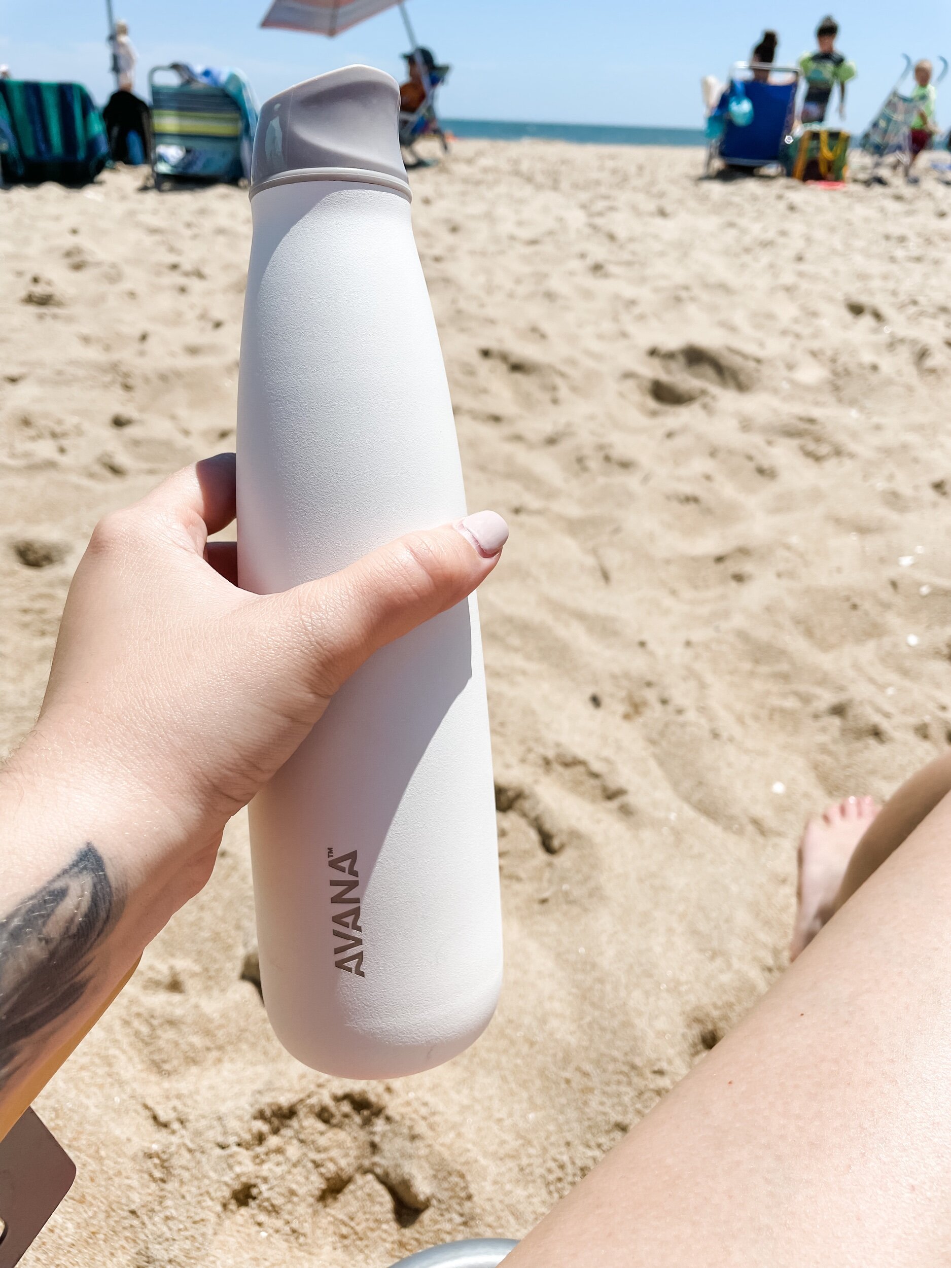   Stainless Steel Water Bottle with Built-In Straw  