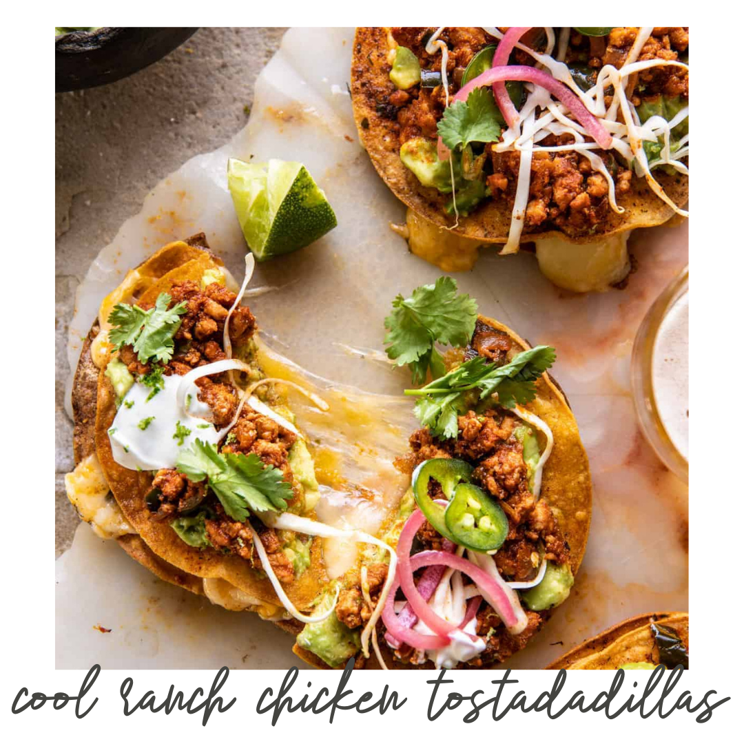 Cool Ranch Chicken Tostadadillas with Honey Lime Crema (Copy)