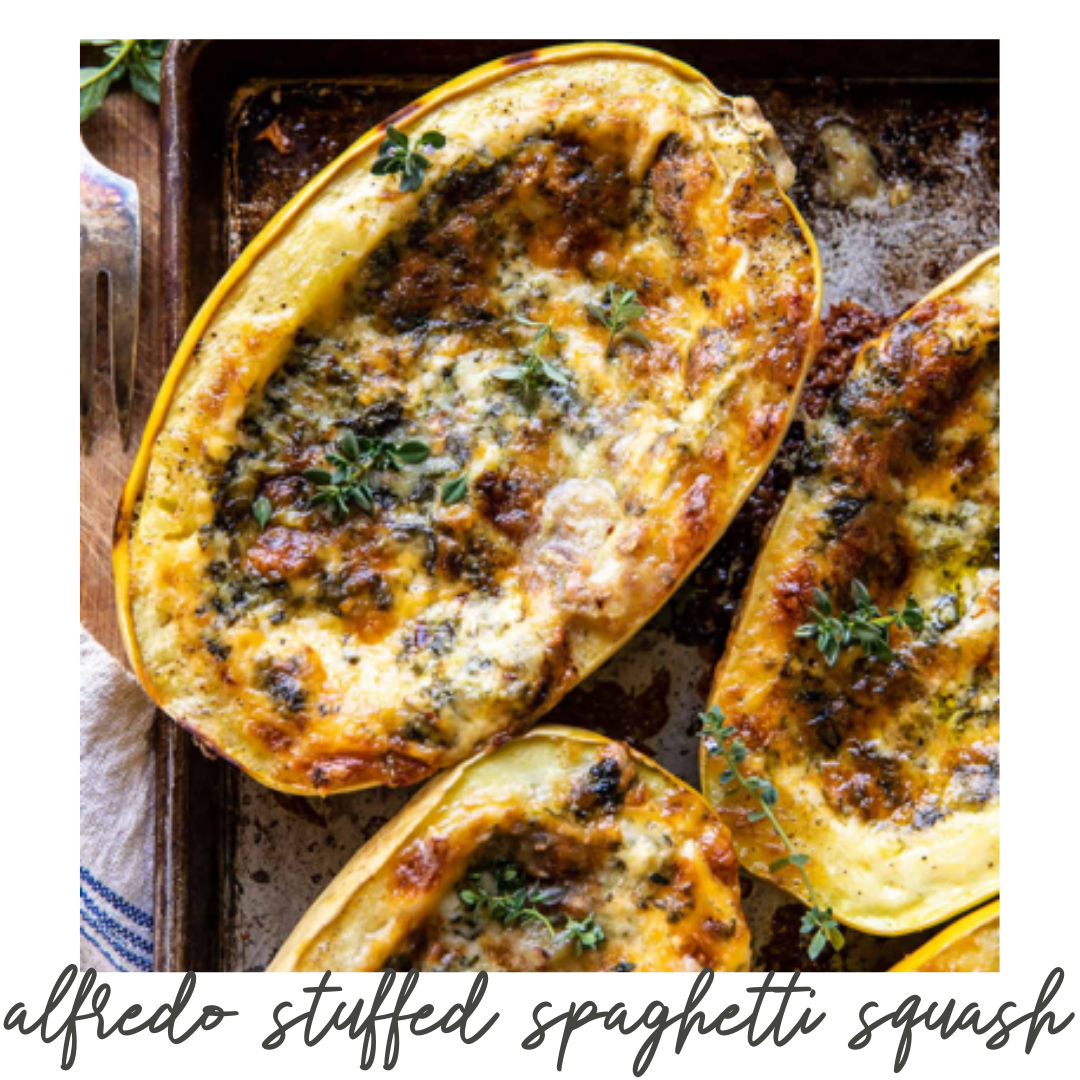 4 Cheese Roasted Garlic Alfredo Stuffed Spaghetti Squash (Copy)