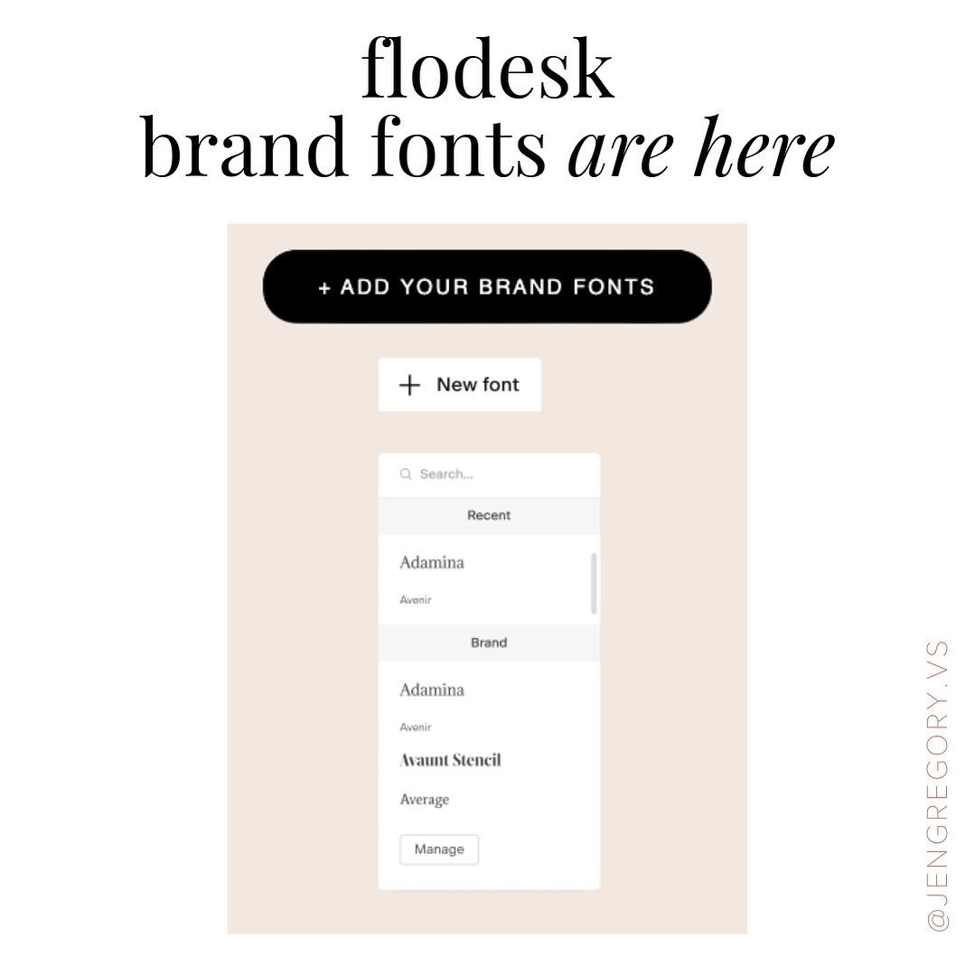 shout out to all of my flodesk users! you can now add your own brand fonts for your emails!! this is HUGE and another reason to love flodesk! 

if you are a flodesk user, have you already added your brand fonts for your emails?

if you&rsquo;re not u