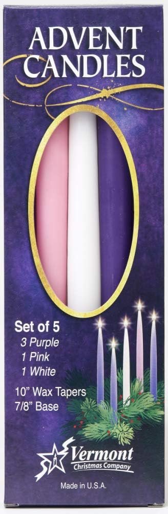 Purple Pink White Advent Candles