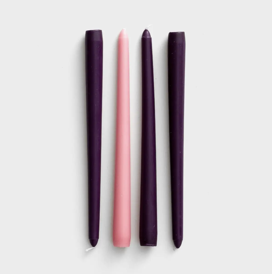 Purple Pink Tapered Advent Candles