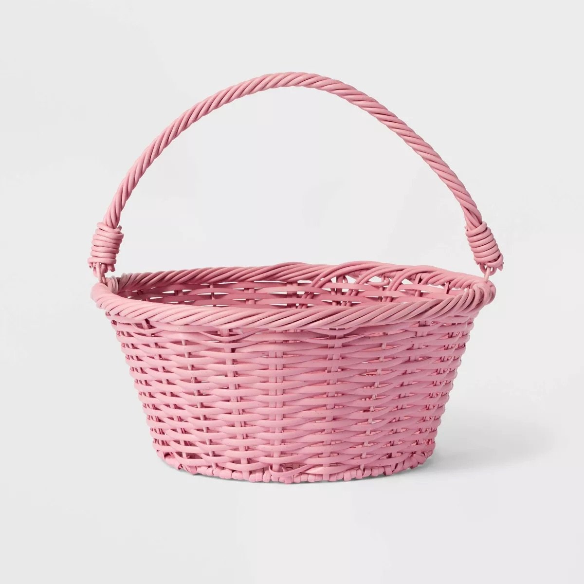 Willow Plastic Wicker Easter Basket Pink Spritz.jpeg