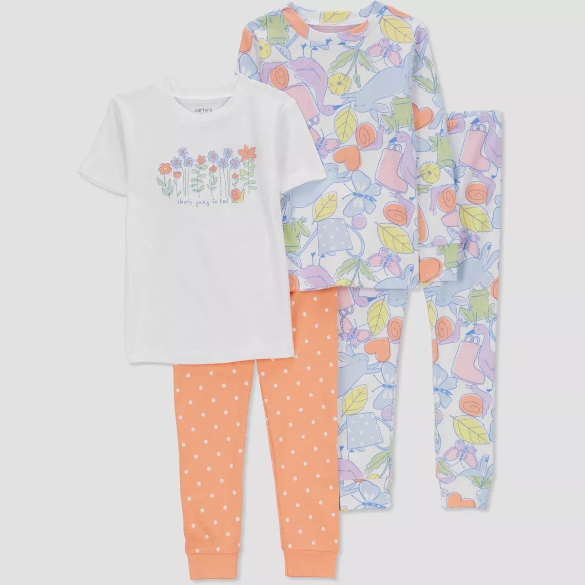 Carters Just One You Toddler Girls Polka Dots Floral Printed Pajama Set.jpeg