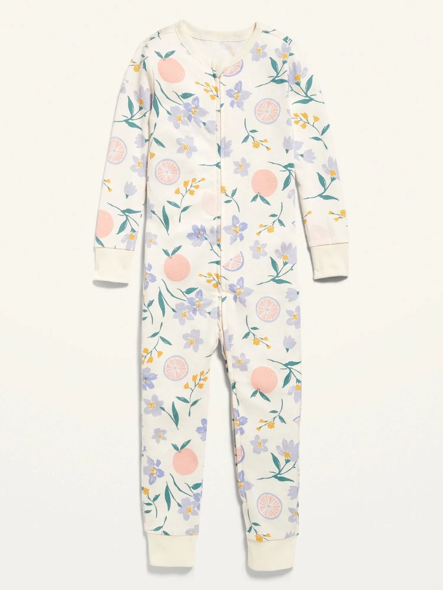 ON Creamy Floral Unisex Snug-Fit 2-Way-Zip Printed Pajama One-Piece for Toddler & Baby.jpeg