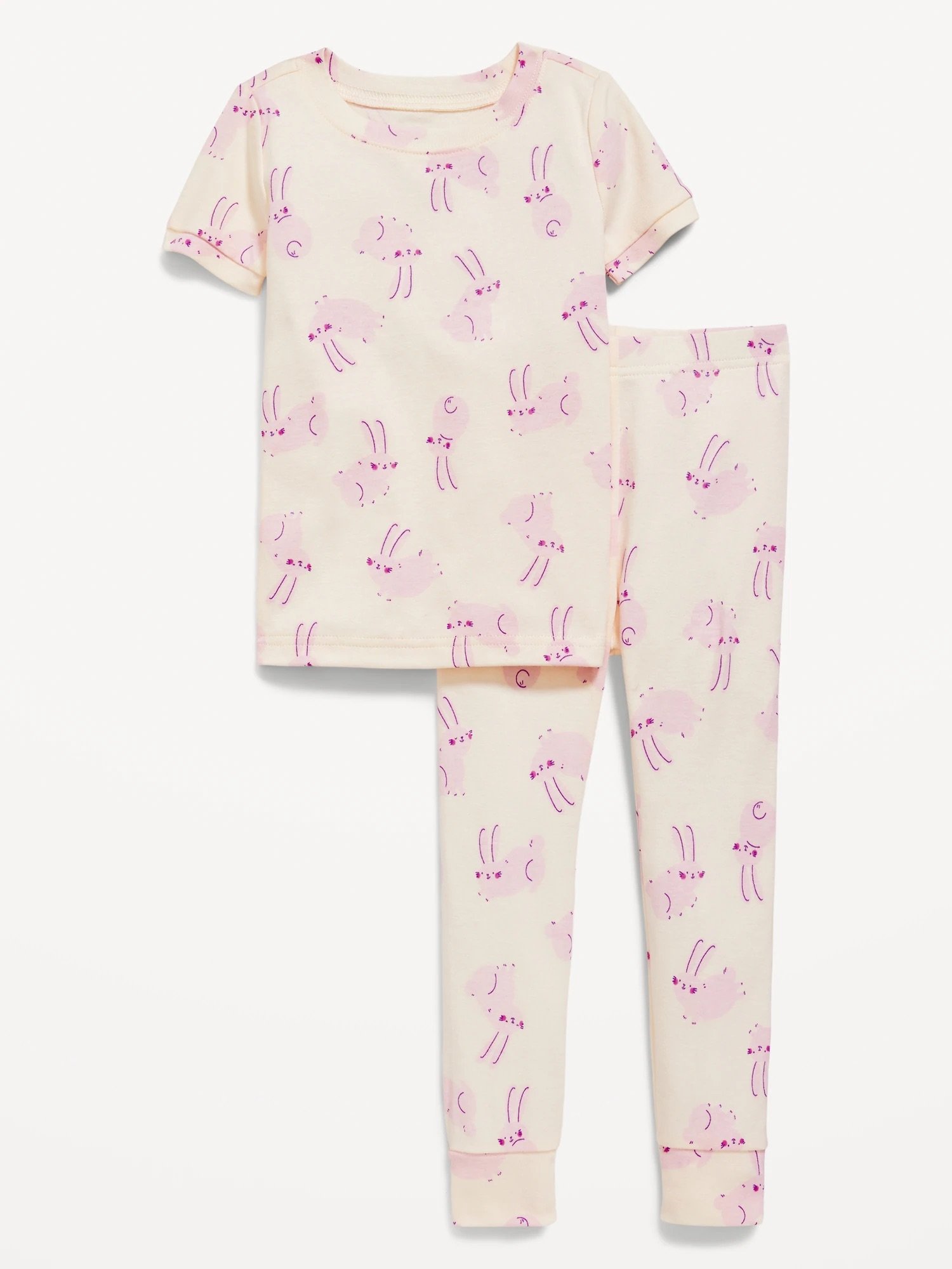 ON Unisex Snug-Fit Pajama Set for Toddler & Baby Pink Bunny.jpeg