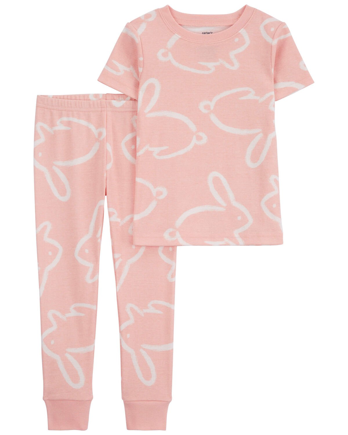 Toddler 2-Piece Bunny Snug Fit Cotton Pajamas Pink.jpeg