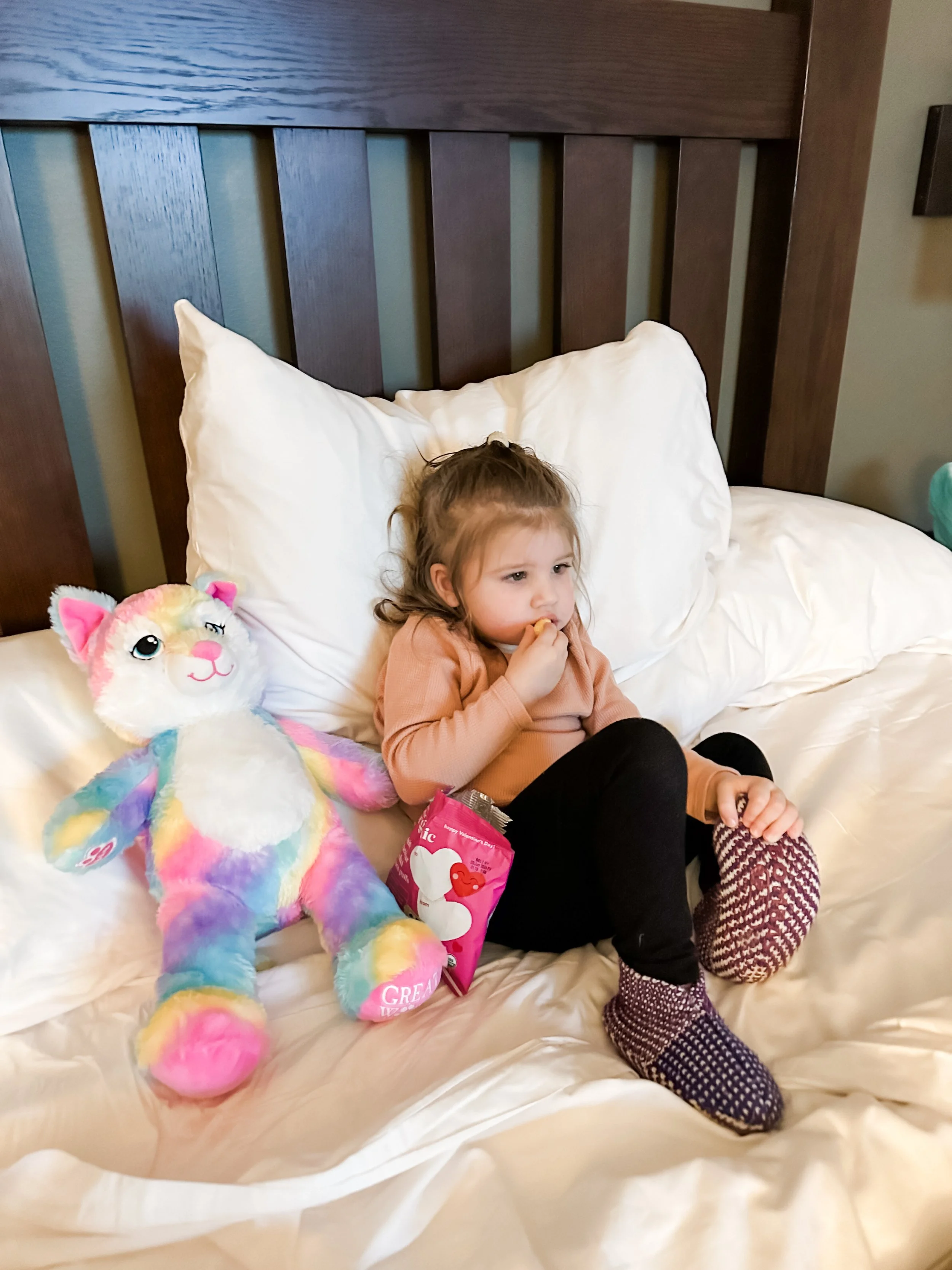  For our first trip we requested a late checkout and after a morning in the waterpark, we went back to the room to pack up and have some chill time before going home. 