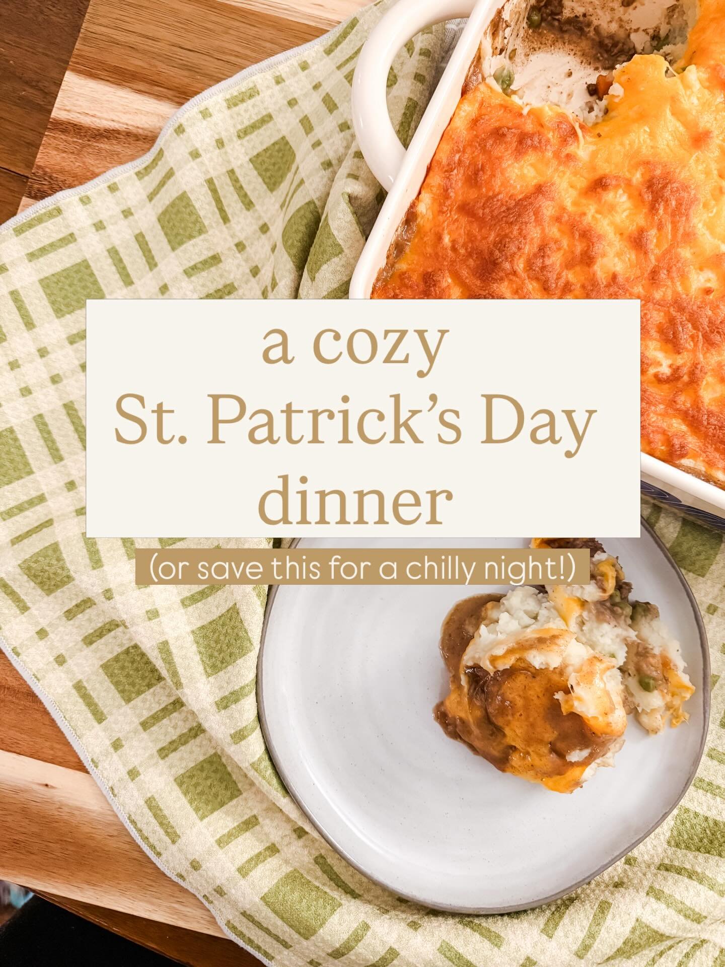 Happy St. Patrick&rsquo;s Day! ☘️

We made this Cottage Pie recently and it felt too fitting not to share. It&rsquo;s one of those simple, comforting meals that&rsquo;s perfect for this time of year&mdash;whether you&rsquo;re celebrating today or jus