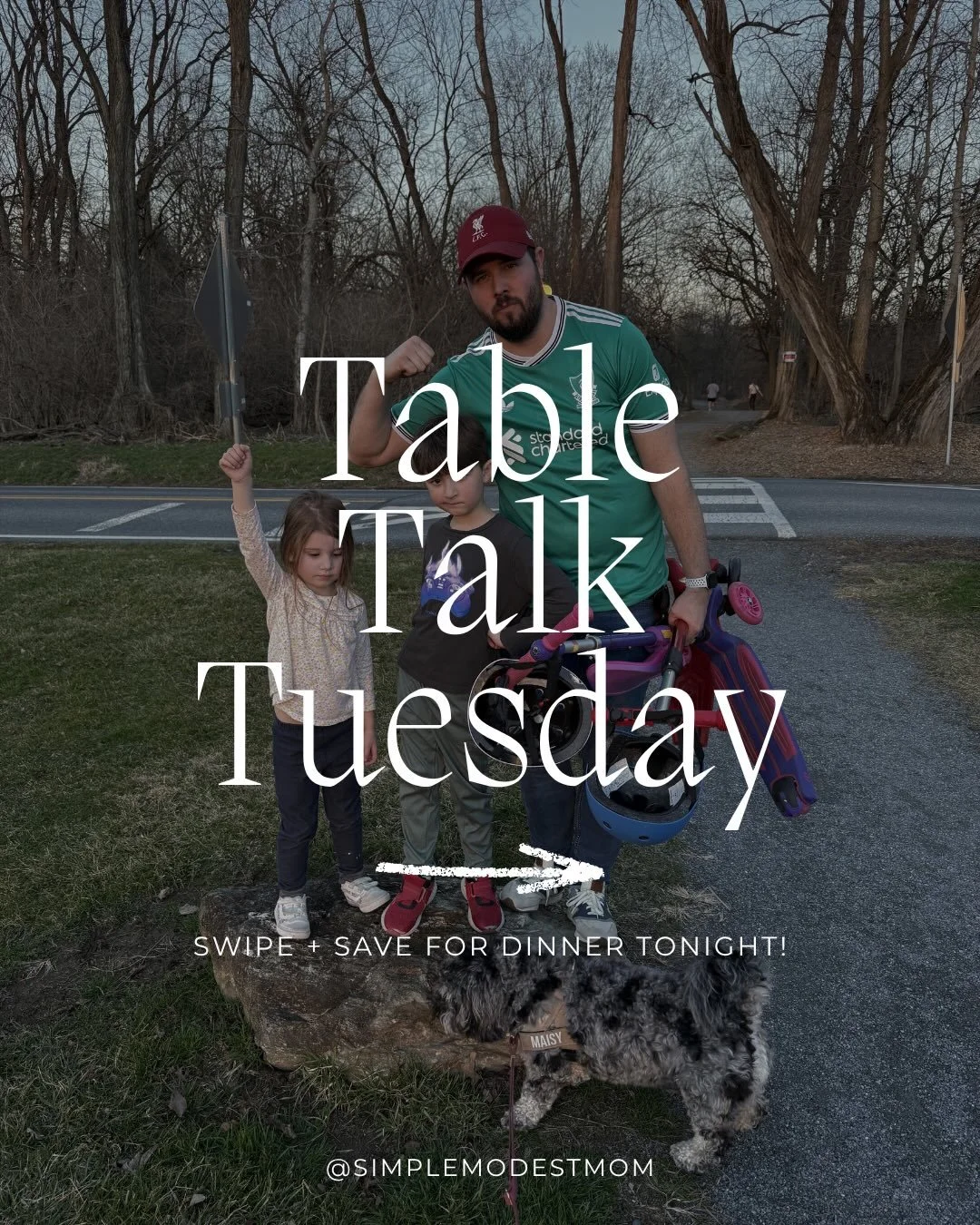 This week&rsquo;s Table Talk Tuesday is all about dreaming big together 🤍

I love this set of questions because it gives kids space to be creative, think about what excites them, and share what they want to work toward.

Save this for dinner this we