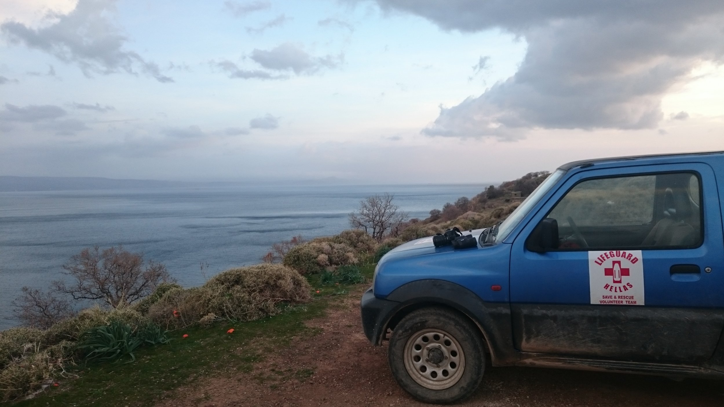 Von hier aus suchten wir das Meer nach Booten ab