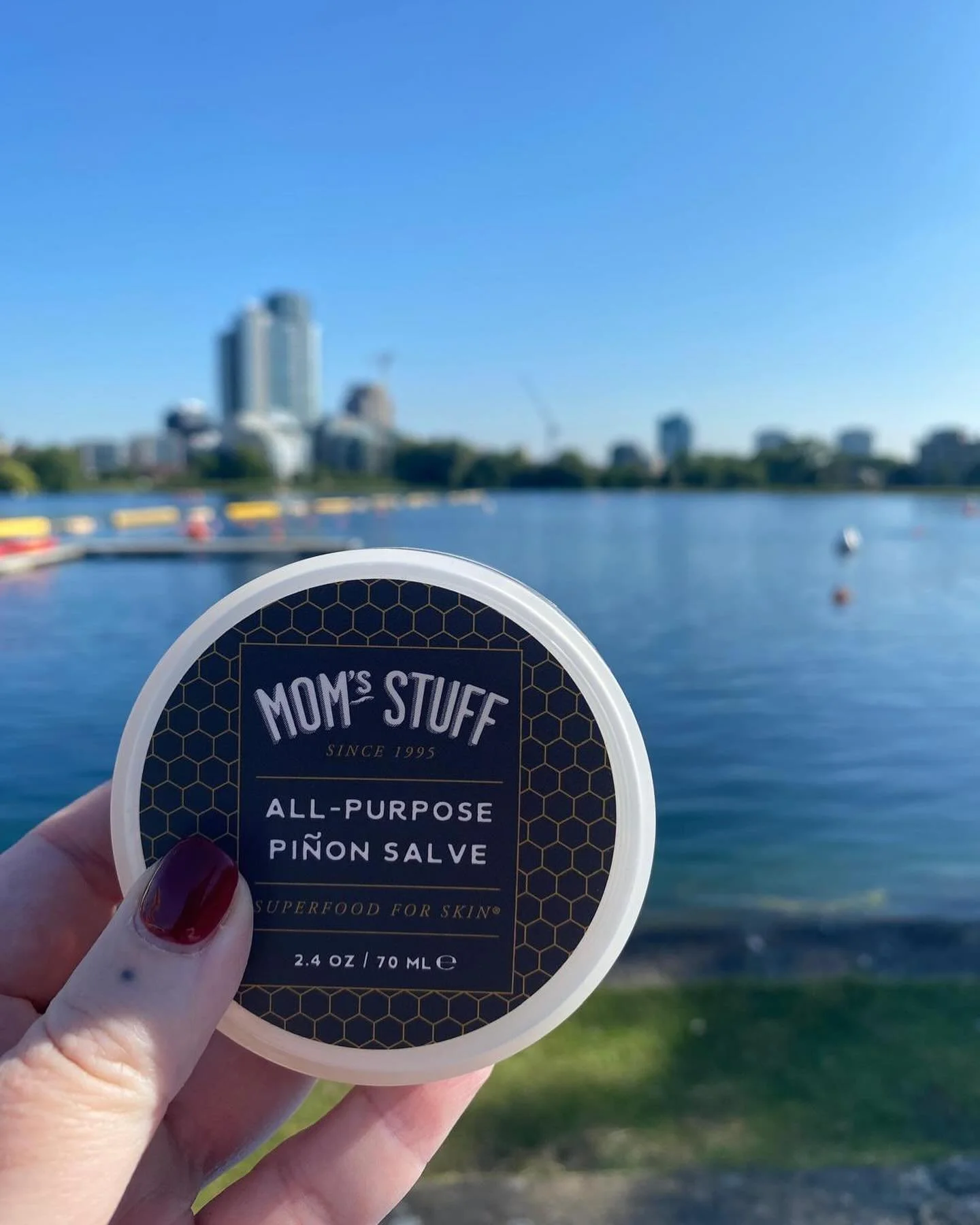 My dear friend who lives in London texted me this shot saying: &ldquo;Love this for protecting the skin on my hands when open water swimming!&ldquo; 

All Purpose Pi&ntilde;on Salve is amazing for protecting your skin from getting dried out in water 