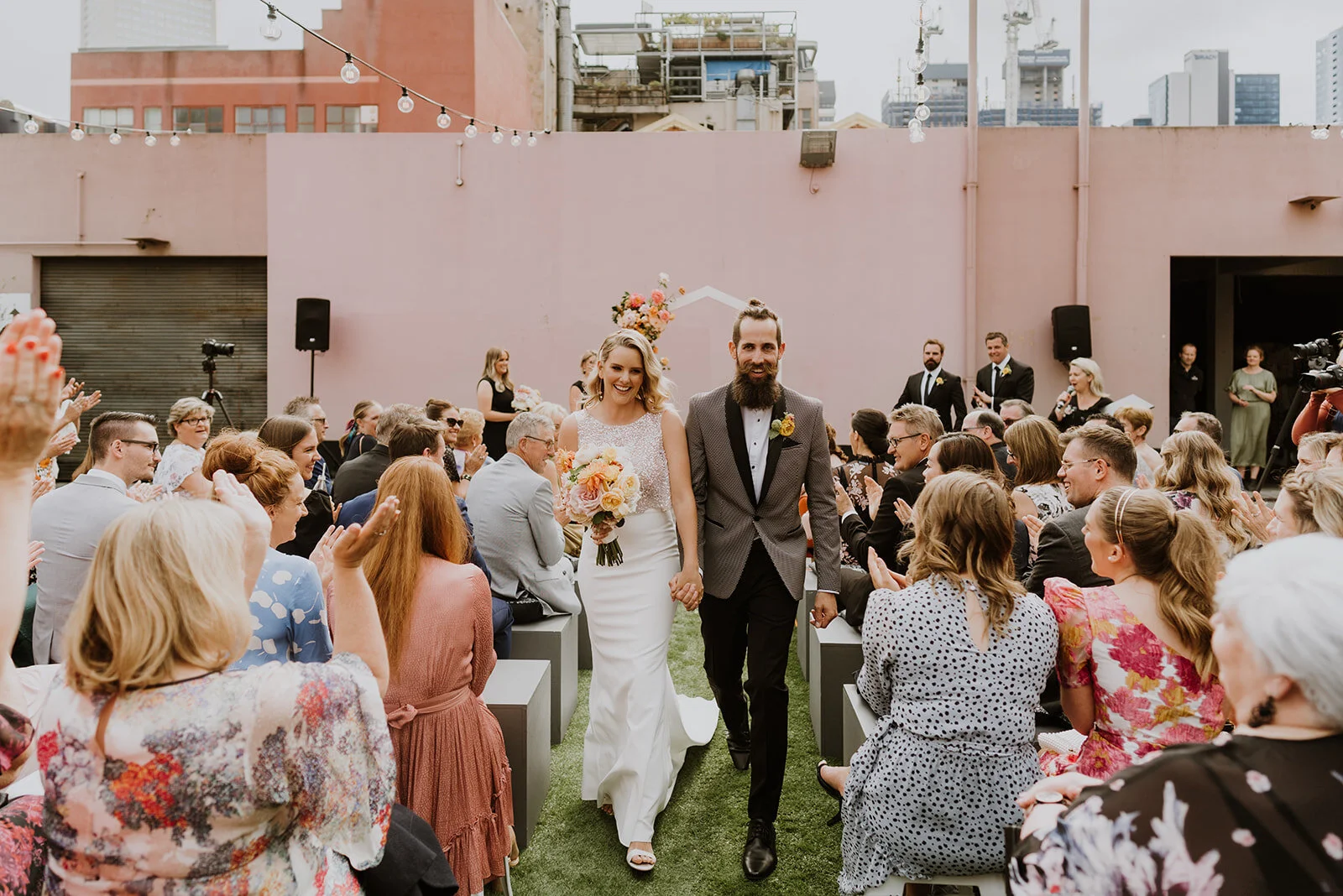 Jaclyn  &amp; Dave' Melbourne Rooftop Wedding 