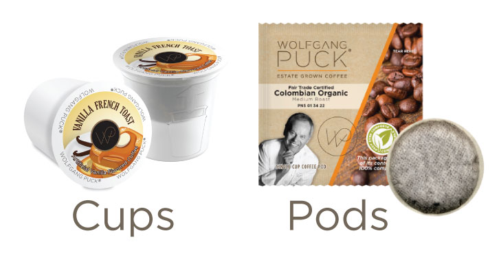 What S The Difference Cups Vs Pods Wolfgang Puck Coffee Cups Vs Pods Wolfgang Puck Coffee