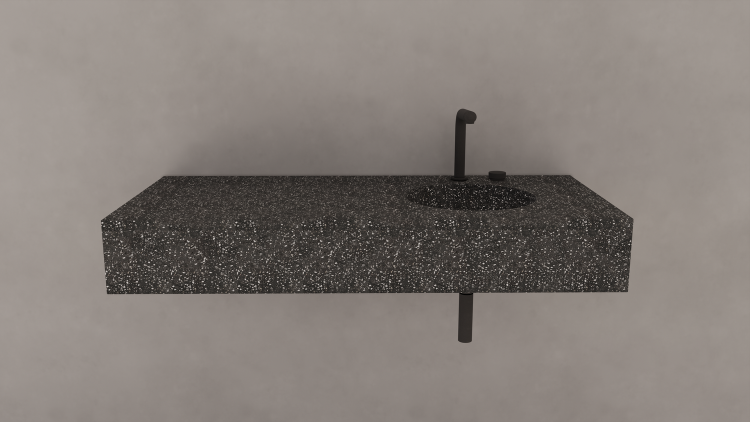 SERIE 48 - BOWL13D cuve à droite (TERRAZZO MINI)