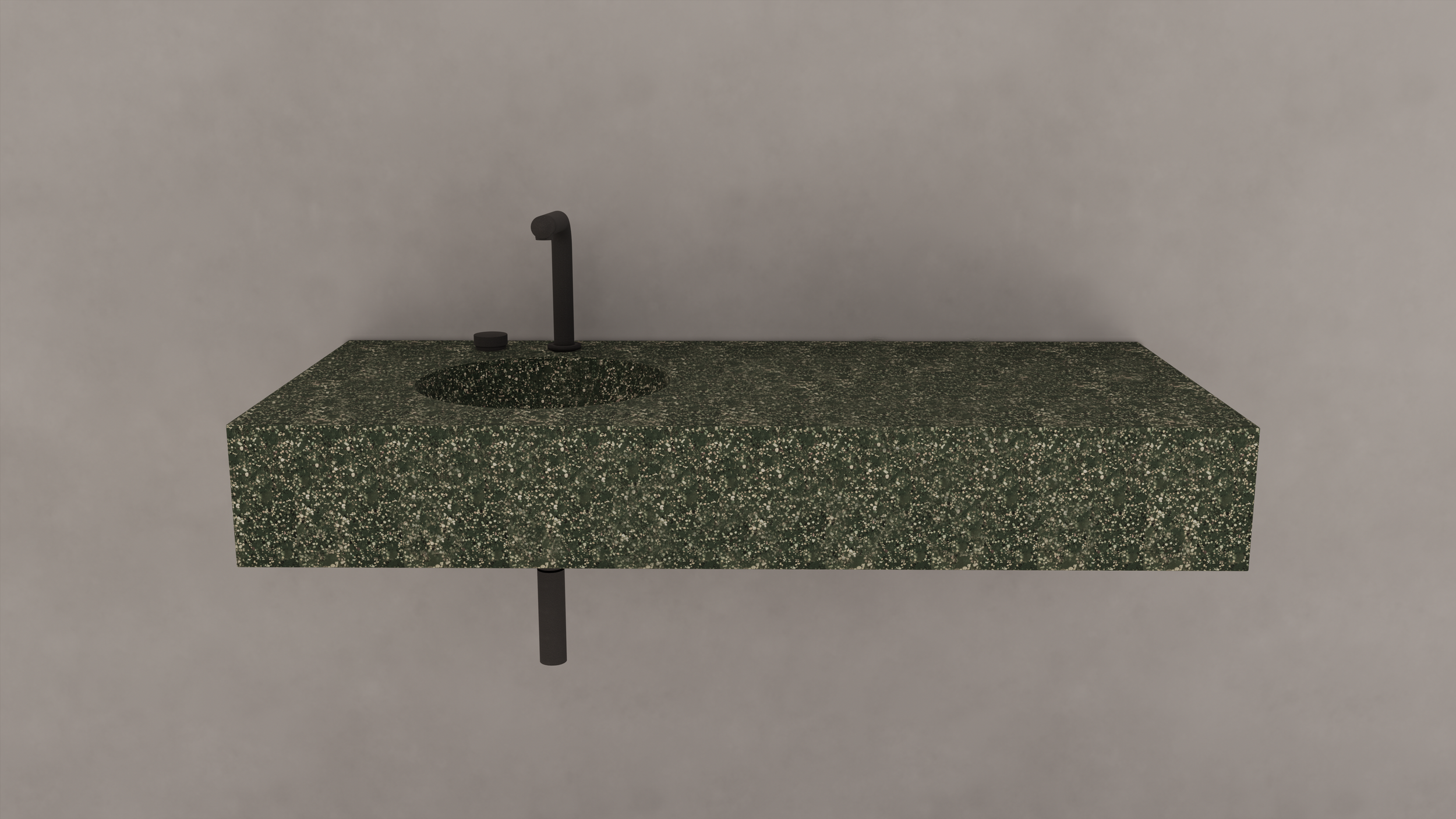 SERIE 48 - BOWL13G cuve à gauche (TERRAZZO MINI)