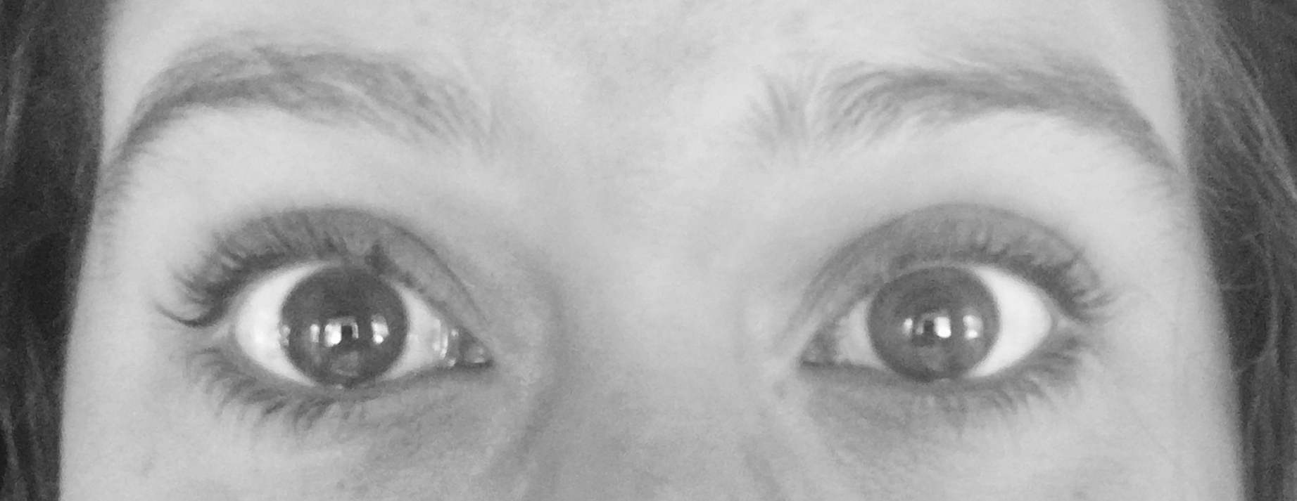 One use on left eye after a few hours. No mascara.