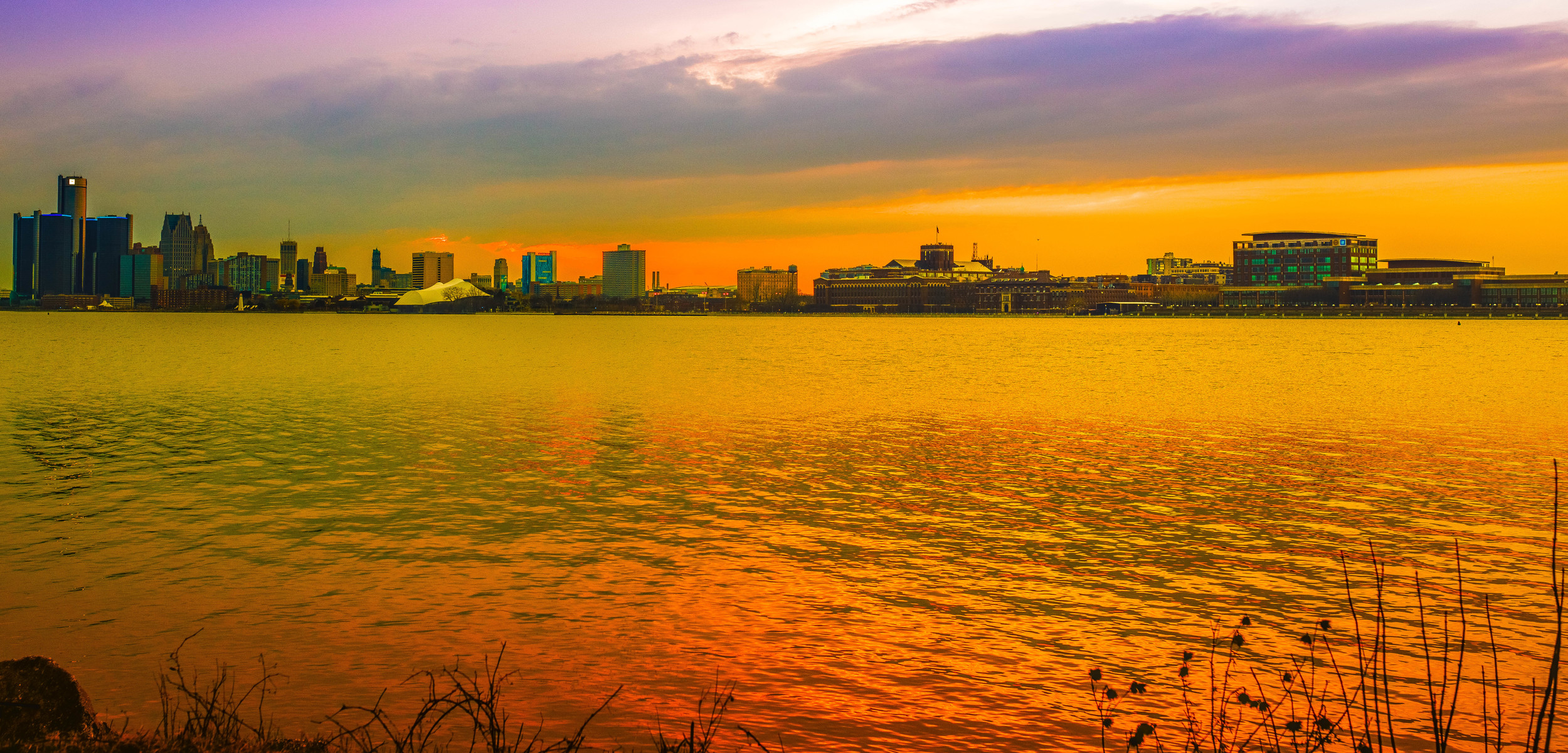 Detroit sunset