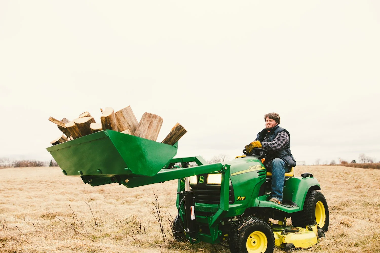 Little Buck Loader with a full bucket